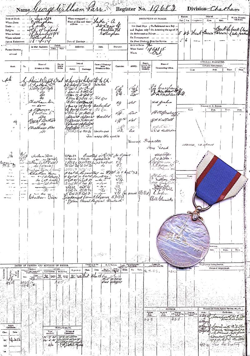 Royal Fleet Reserve Long Service and Good Conduct Medal. GV issue (CH19683 (CH. B 2792) G. W. Parr. Marine RFR)