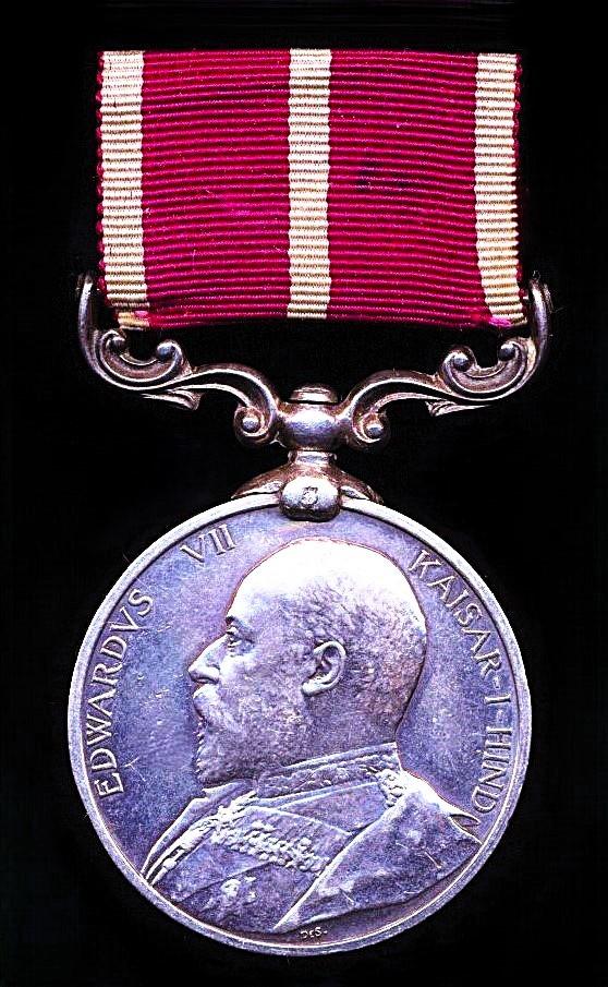 India Meritorious Service Medal,. EDVII issue (6 Kot Dufdr. Nawal Khan 30th. Mule Corps)