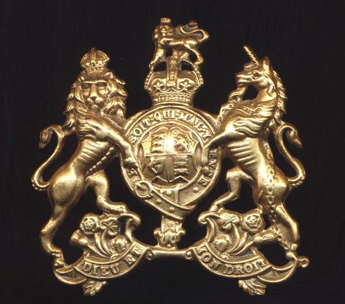 General Service Corps, G.S.C.: 'Kings Crown' Gilding-Metal cap badge