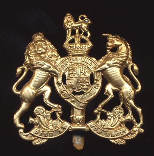 General Service Corps, G.S.C.: 'Kings Crown' Gilding-Metal cap badge