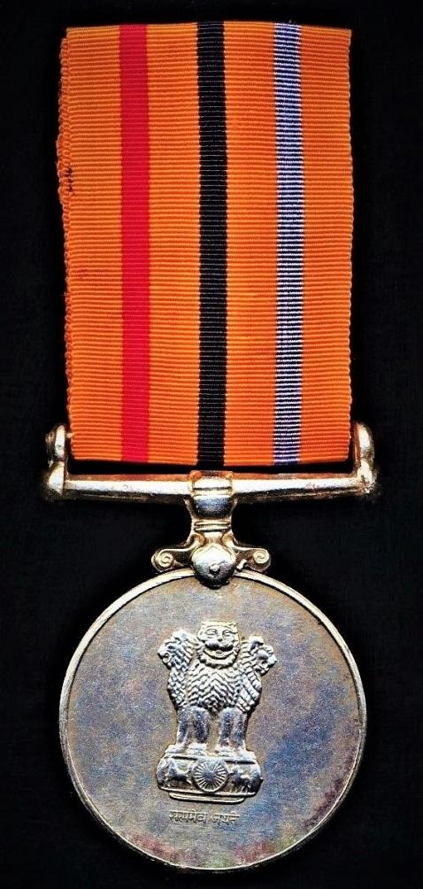 India: 1965 India-Pakistan War Medal (Raksha Medal 1965) (1519217 Spr. A. Singh, Bombay Engr Gp.)