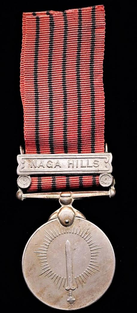 India: General Service Medal 1947. With clasp 'Naga Hills' (13821708 Sep. P. Keshari, A.S.C. (M.T)
