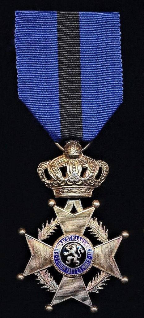 Belgium: Order of Leopold II (Ordre de Leopold II, / Orde van Leopold II). 5th Class 'Knight'. Bi-lingual language obverse legend (1951-)