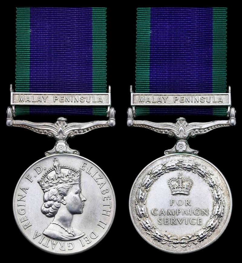 Aberdeen Medals | General Service 1962-2007. With Clasp 'Malay ...