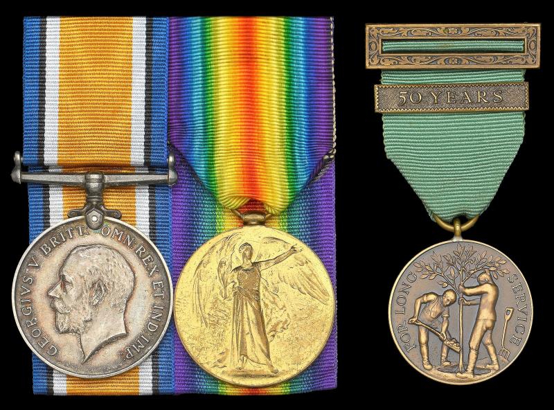 A Cheshunt, Hertordshire, 'Local History' Great War & Honoured by the Royal Horicultural Society medal group of 3: Private Charles Christopher Adams, 1/1st Hertfordshire Yeomanry