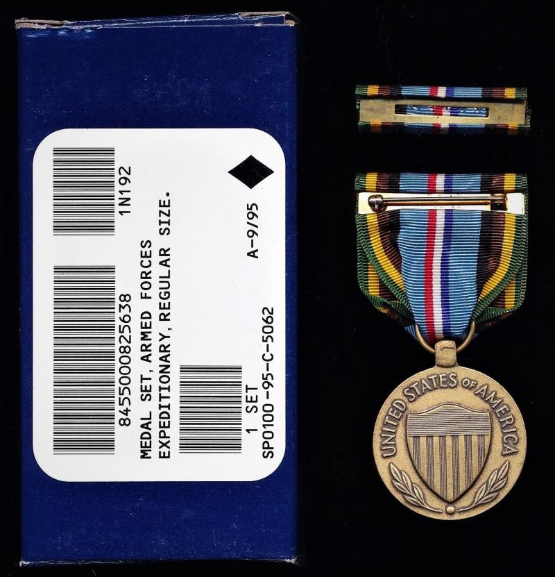 Armed Forces Expeditionary Medal (AFEM) Ribbon Sticker – 8" X 2" – Army USMC USCG USAF – Rayd Workshop