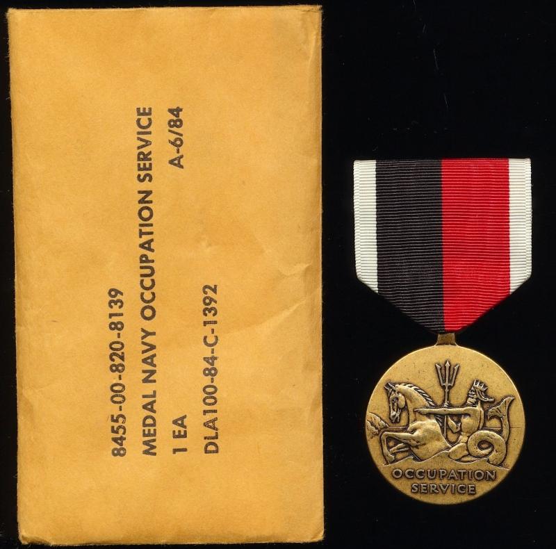 United States: Navy Occupation Service Medal 1945-1990. No clasp. With United States Navy reverse