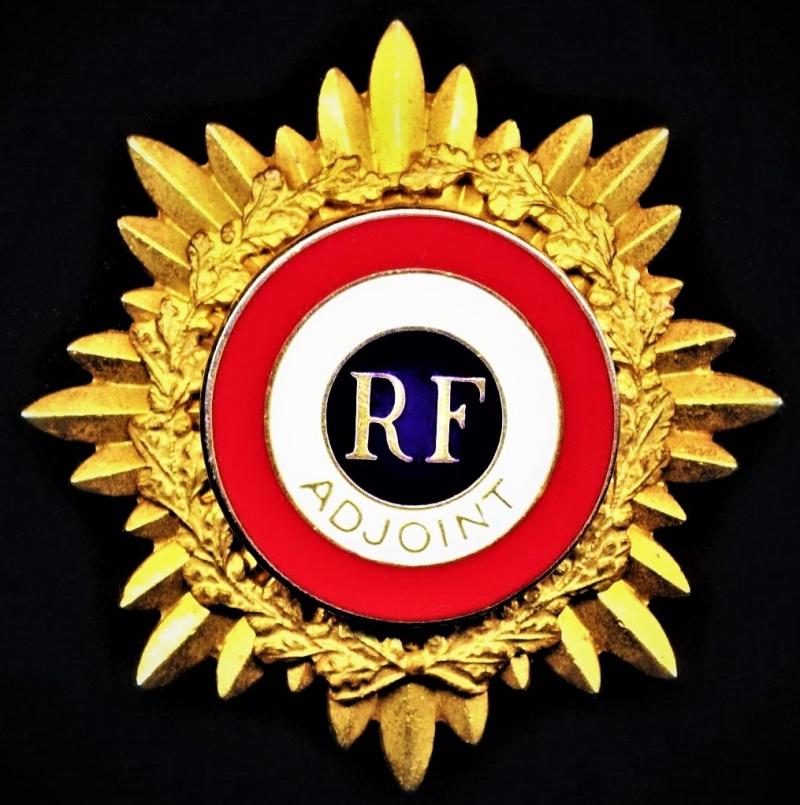 France: A 'Deputy's' badge of office (Insignie 'Adjoint'). Bronze gilt