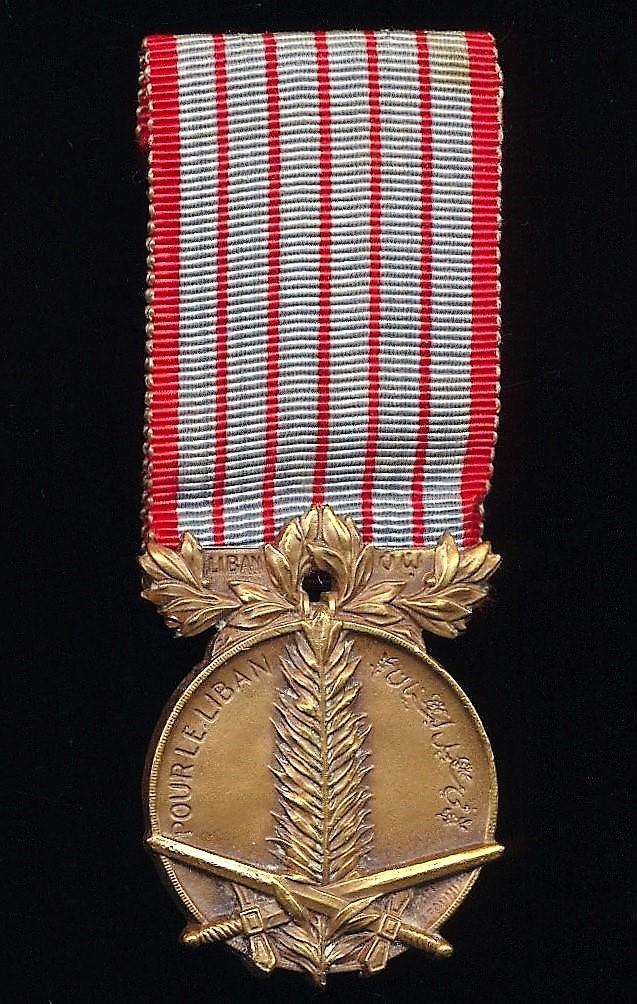 Lebanon: Lebanon Campaign Medal 1925-1927 (Medaille Commemorative Du Liban 1925-1927)