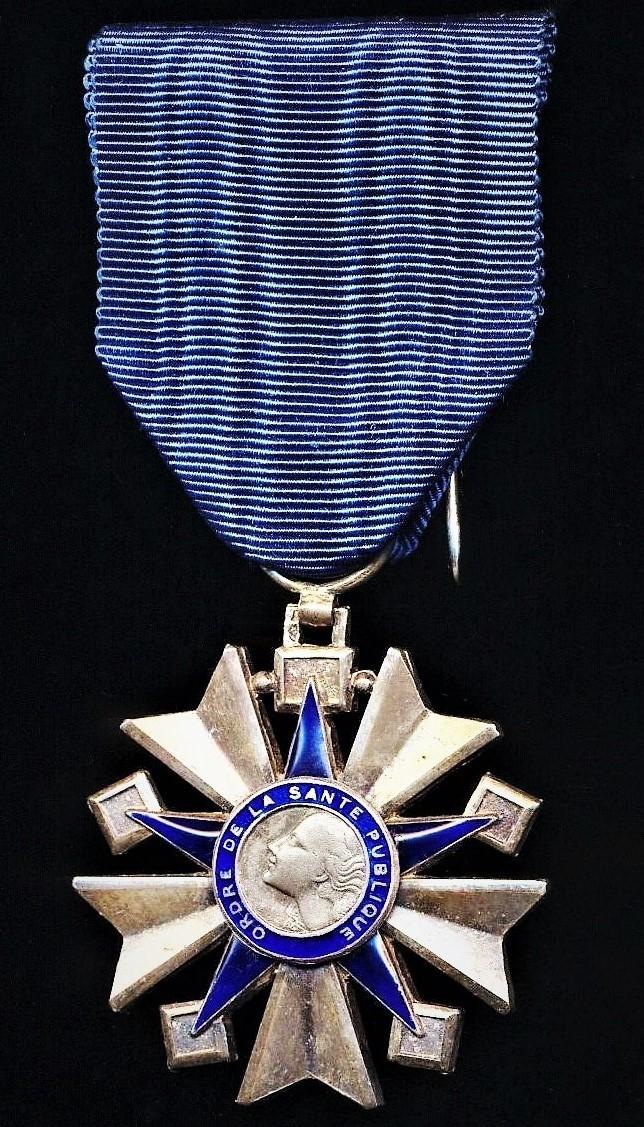 France: Order of Public Health (Ordre de la Santé Publique, Chevalier). 3rd Class 'Knight' silver & enamel breast badge
