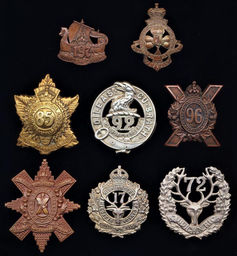 Aberdeen Medals | Canada: Lot of 33 x Canadian Expeditionary Force cap ...