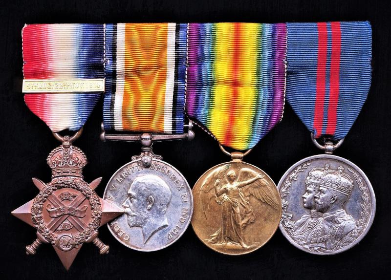 An Old India Hand' & Russian Expeditionary Force veterans Delhi Durbar & 1914 Star medal group of 4: Company Sergeant Major Frederick Hatt, Royal Fusiliers att'd Russian Expeditionary Force, late 22nd (Service) Bn (Kensington) 4th & 2nd Royal Fusiliers