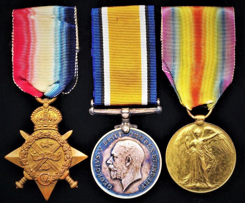 A Cavalryman's 1914 Star Trio, medal group of 3: Private Arthur Lupton 6th Dragoon Guards (Carabiniers) late 3rd (Price of Wales's) Dragoon Guards and former Railwayman with the London & North Western Railway