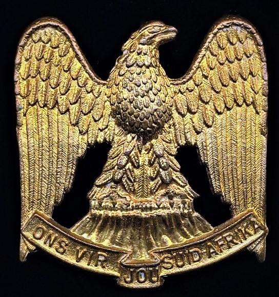 Republic of South Africa: Regiment Louw Wepener. Gilding metal cap badge