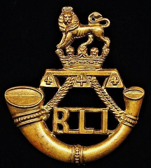 Republic of South Africa: Rand Light Infantry. Gilding metal cap badge