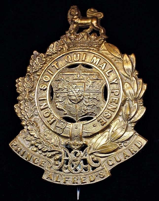 Union of South Africa: Prince Alfred's Guard. Brass helmet badge