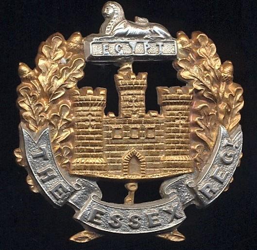 Essex Regiment. Victorian issue bi-metal cap badge