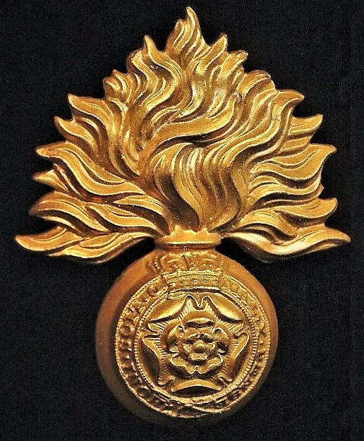 Royal Fusiliers (City of London Regiment). Victorian crown. Gilding metal cap badge