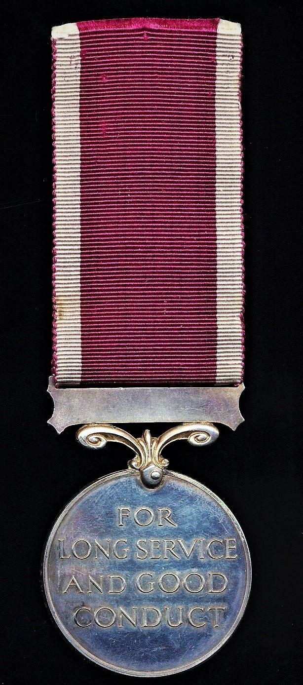 Military Long Service & Good Conduct Medal. GVI, second issue with 'Regular Army' bar (794965 W.O. Cl. 2 E. H. W. K. Cole. R.E.M.E.)