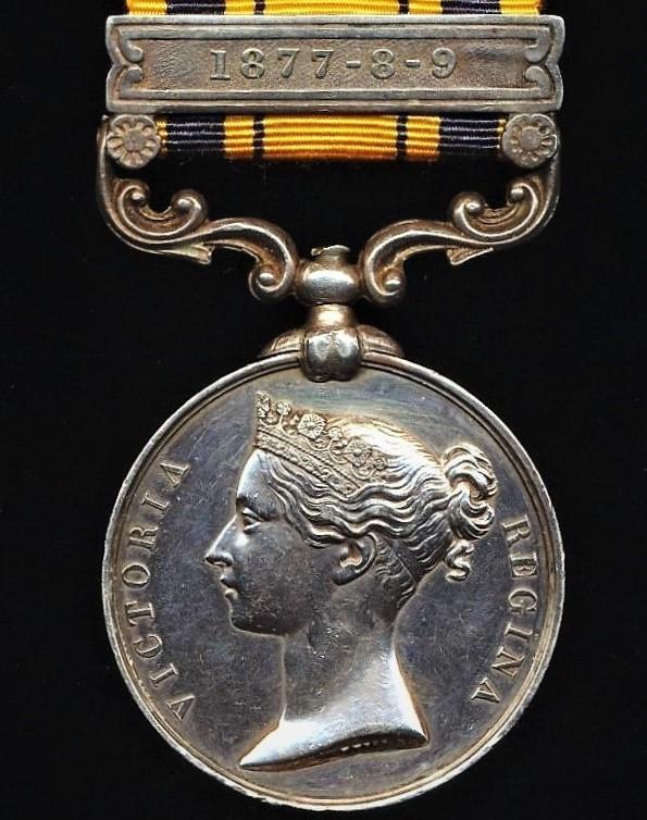 South Africa Medal 1877-1879. With clasp '1877-8-9' (967. Pte E. Toole. 88th Foot)