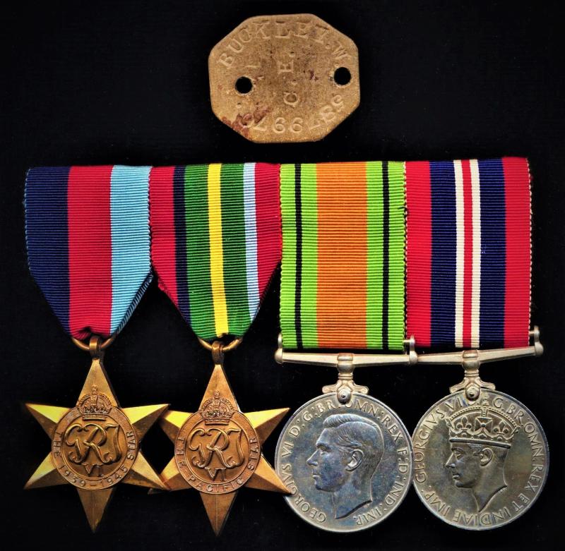 A 'Witness' at British Officer Collaborator Trial, & 'Battle for Hong Kong' medal group of 4: Sergeant William Joseph Buckley, Royal Army Ordnance Corps