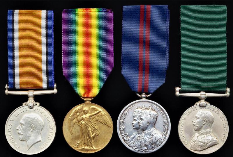 An 'Ulsterman Tea-Planter's' & Kite Balloon Officer's, Delhi Durbar, Great War & India long service medal group of 4: Lieutenant Norman Harry Neynoe MacLeod, Royal Air Force, late Royal Scots Fusiliers & Surma Valley Light Horse
