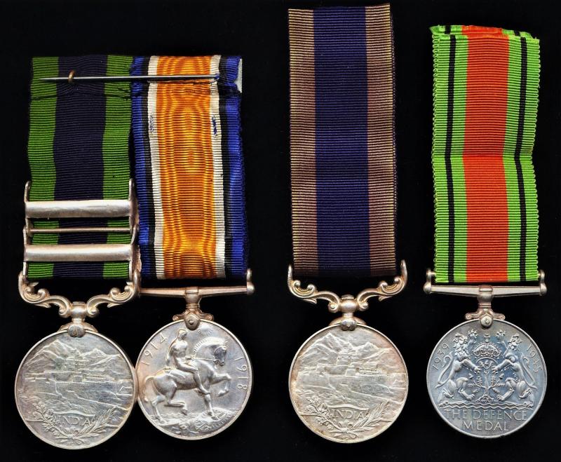 An Officers 'Double-issue' India General Service Medal group: Lieutenant Frank Page Elton Bates, 83rd Wallajahbad Light Infantry, late 2nd Battalion 35th Sikhs, Indian Army