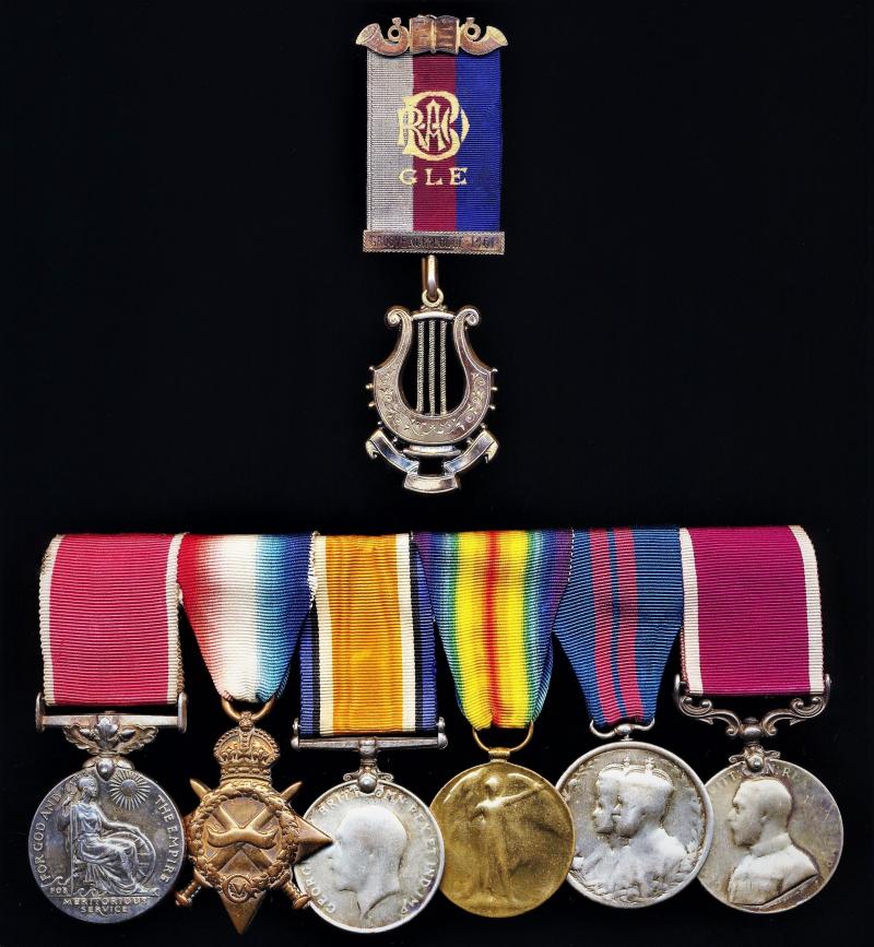 A Band Sergeant & last surviving British recipient of the Delhi Durbar Medal 1911, medal group of 6: Band Sergeant Felix Henry Lax, Queen Victoria School for the Sons of Scottish sailors, Soldiers and Airmen, late 1st Bn King's Own Scottish Borderers