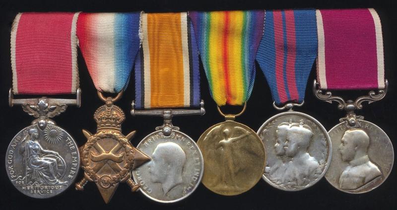 A Band Sergeant & last surviving British recipient of the Delhi Durbar Medal 1911, medal group of 6: Band Sergeant Felix Henry Lax, Queen Victoria School for the Sons of Scottish sailors, Soldiers and Airmen, late 1st Bn King's Own Scottish Borderers