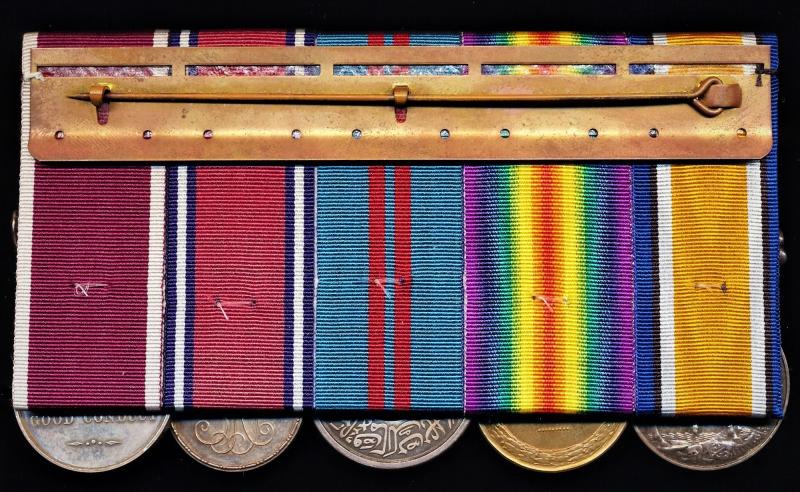 A scarce 'Barracks Department' Great War, royal commemorative & long service medal group of 5: Sub-Conductor Albert James William Thompson, Indian Unattached List,  Military Engineer Service late Barracks Department & 'R' Battery Royal Horse Artillery