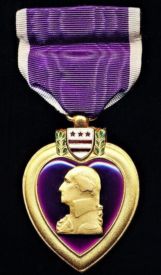 United States: Purple Heart Medal. Second World War issue, as awarded 1944-1945, Korean War & early Vietnam War