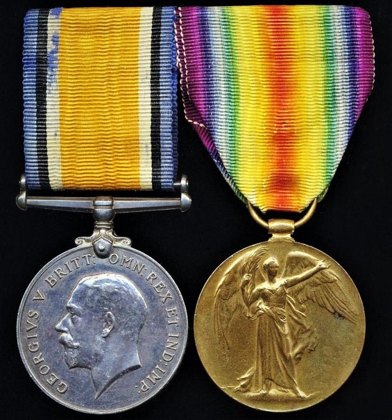 A 'Jock's Great War campaign medal pair: Private William A. Donaldson, 2nd Battalion Gordon Highlanders