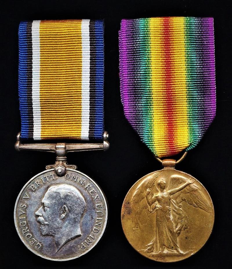 A 'Jock's 51st Highland Division Great War medal pair: Private Charles Fletcher,  6/7th Bn Gordon Highlanders (Territorial Force), late 6th (Banff and Donside) Bn Gordon Highlanders (Territorial Force), 51st Highland Division