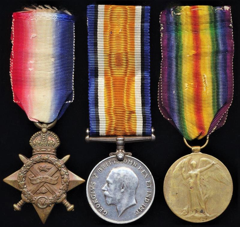 An 'Old Contemptibles' 1914 Star medal group of 3: Corporal William Cornelius Gray, 1st Battalion Royal Scots Fusiliers