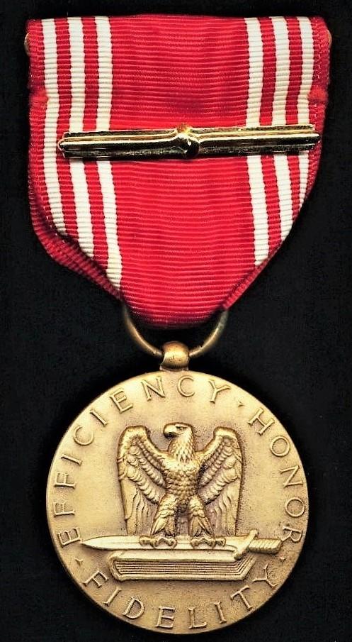 United States of America: Army Good Conduct Medal. Type II. With 'Gold' further service bar with '1 x Knot'