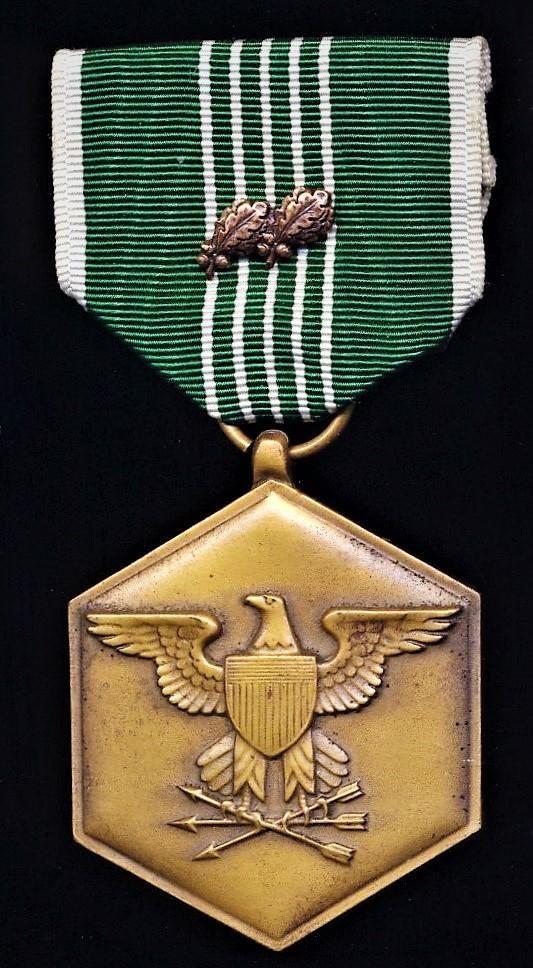 United States: Army Commendation Medal (Instituted 1945). With 2 x 'Bronze Oakleaf Clusters'.