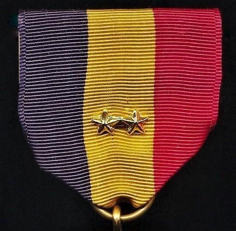 United States: Navy and Marine Corps Medal. With 2 x 'Gold Stars' further awards emblems on riband