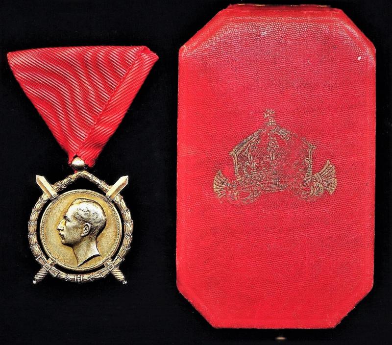 Bulgaria (Kingdom): Order of Merit (Military). Gold (Gilt) 1st Class Medal of the Order with 'Swords', Boris III