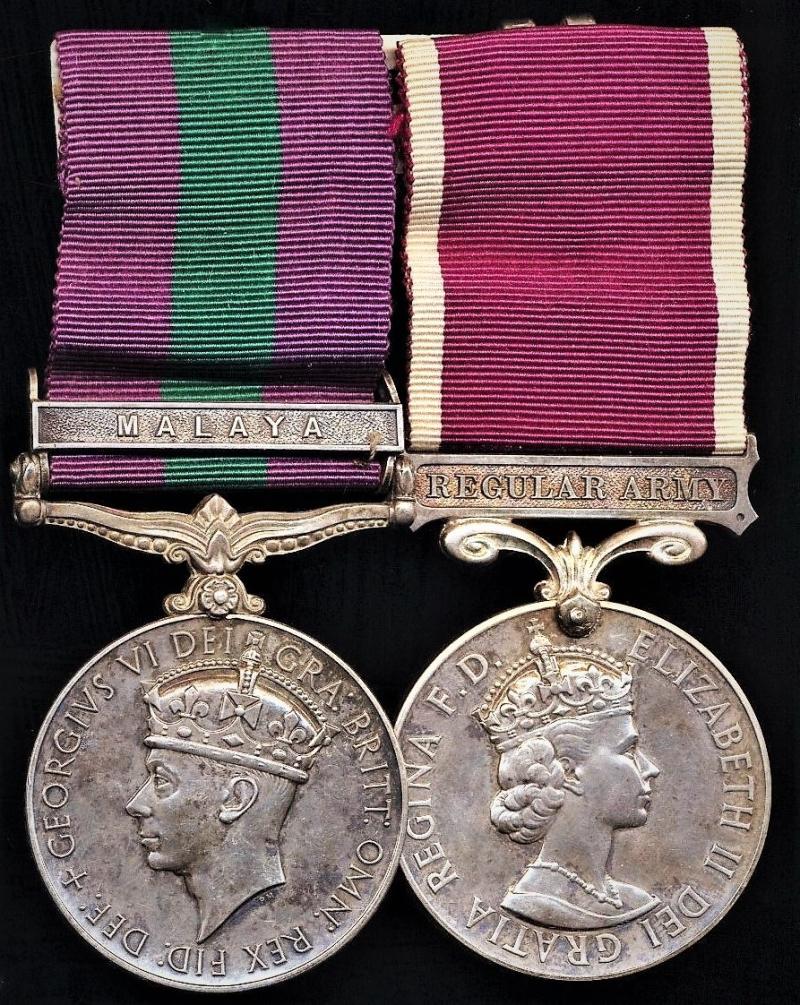 A Queens Gurkha Officer's campaign and long service medal pair: Lieutenant (Q.G.O.) Tornabahadur Gurung, Gurkha Signals