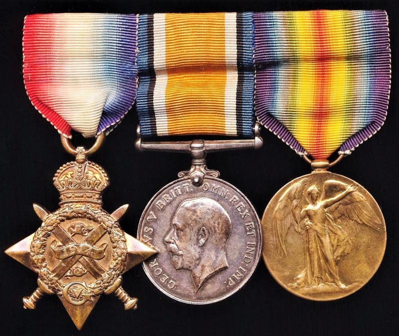 A 'Medic Casualty's Great War 1914 Star campaign medal group of 3: Sergeant Albert Edward Tanner, Royal Army Medical Corps