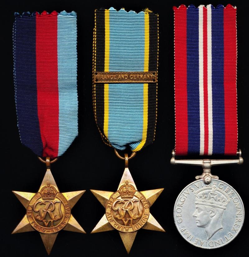 A positively attributed Royal Air Force Officer's Second World War 'North West Europe; campaign medal group of 3: Flight Lieutenant A. Liddle, Royal Air Force