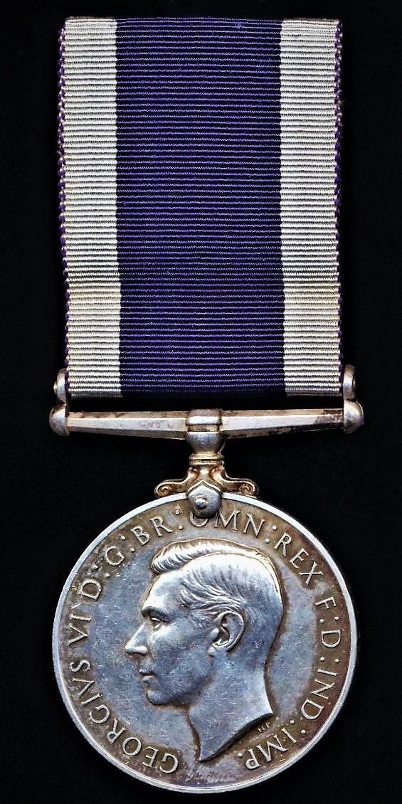 Naval Long Service & Good Conduct Medal. GVI 1st issue (JX.128793 A. Forsythe P.O. H.M.S. Keppel)