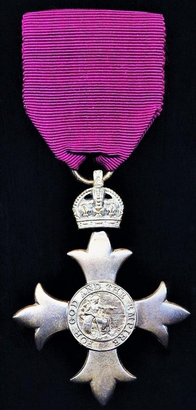 Order Of The Most Excellent Order of the British Empire (Civil). A 5th class Member's (M.B.E.) 1st type breast badge. Silver (hallmarked) for 1917