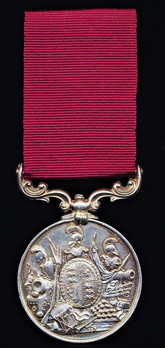 Military Long Service & Good Conduct Medal. Victorian 3rd issue (1166: Prit: John: Livingston: 28th.)
