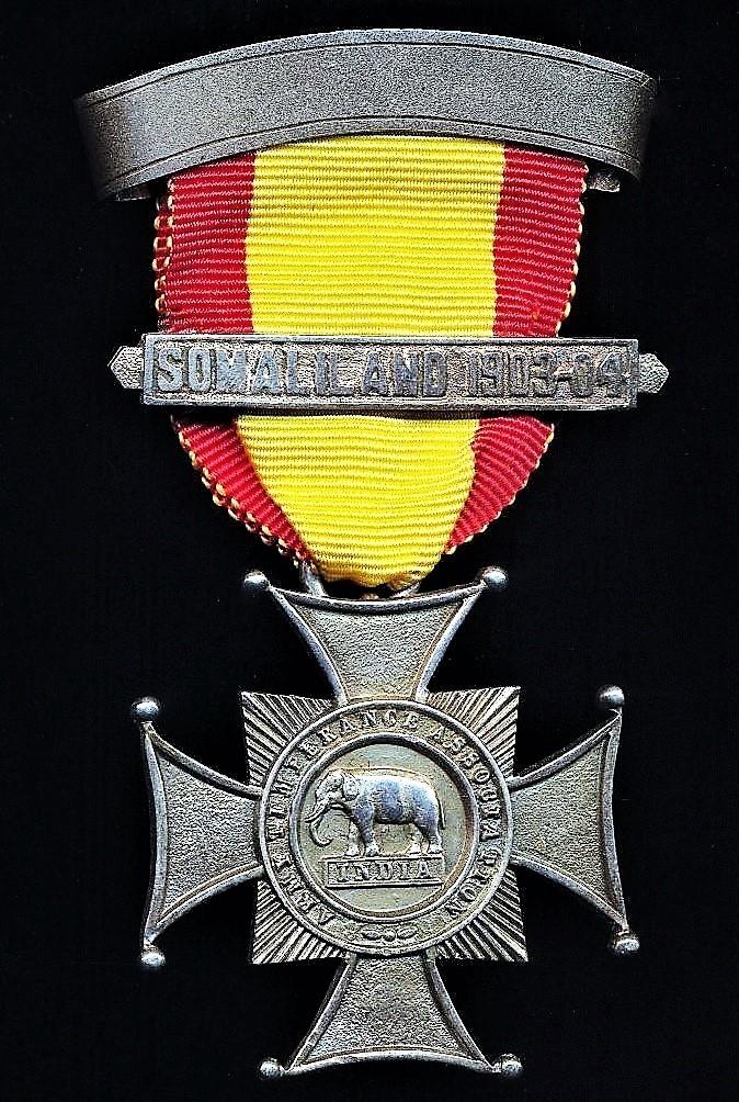 Army Temperance Association India: Eight Year Medal (ATAI.8) 'The Assaye Star', with integral top riband bar, and the campaign clasp 'Somaliland 1903-04'