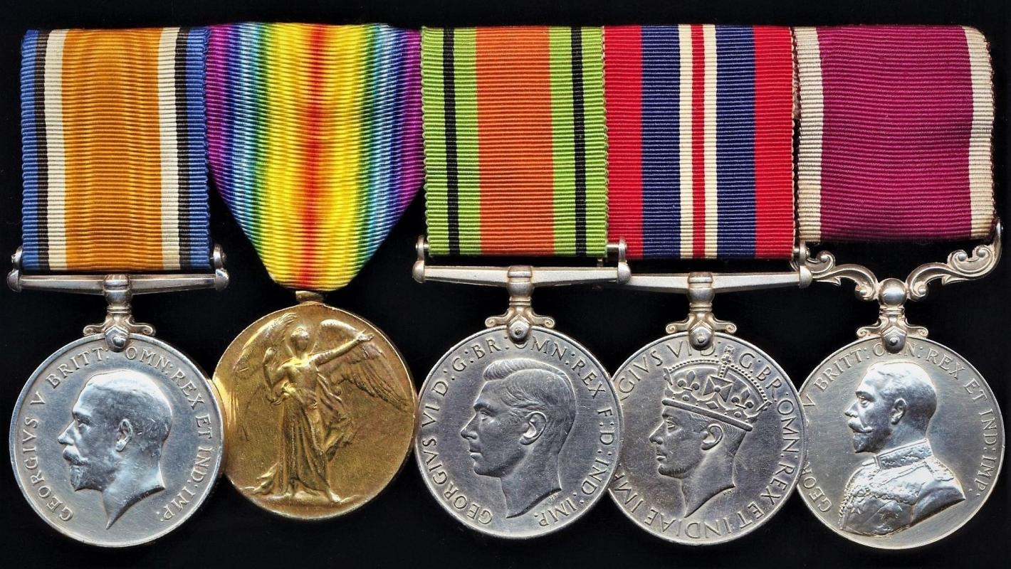 A Cavalryman's  'World War's' campaign & long service medal group of 5: Farrier Sergeant Alec William Elkington, 7th Hussars