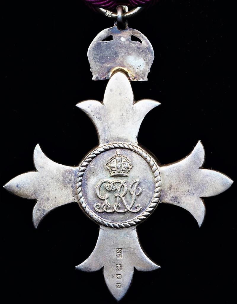 Order of The Most Excellent Order of the British Empire (Military). A 5th class Member (M.B.E.) 1st type breast badge. Silver (hallmarked) for 1919