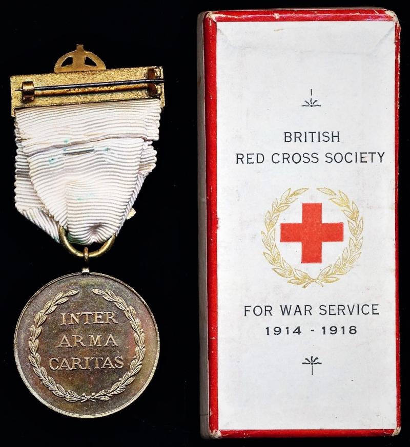 British Red Cross Society: War Service Medal 1914-1918. In box of issue