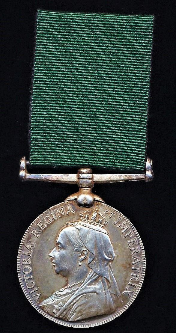 Volunteer Long Service & Good Conduct Medal (India & Colonies): Victorian issue with ‘Imperial’ legend (Corpl C Brown Cossipore Artillery Volunteers)