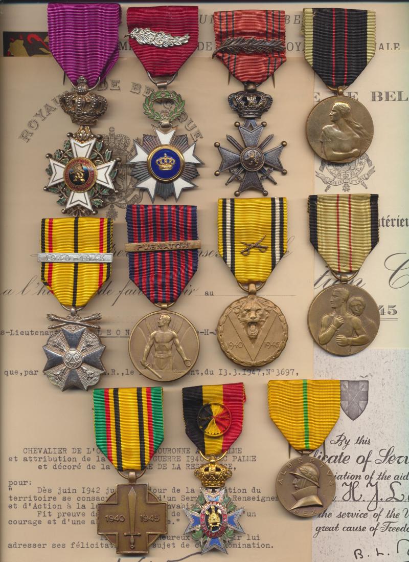 A superb documented multi-decoration group of 11 including a brace of 'Resistance' medals to a Belgian Patriot: Sous-Lieutenant Adolphe Henri Joseph Leonard, Intelligence and Action Service, Belgian Resistance Movement